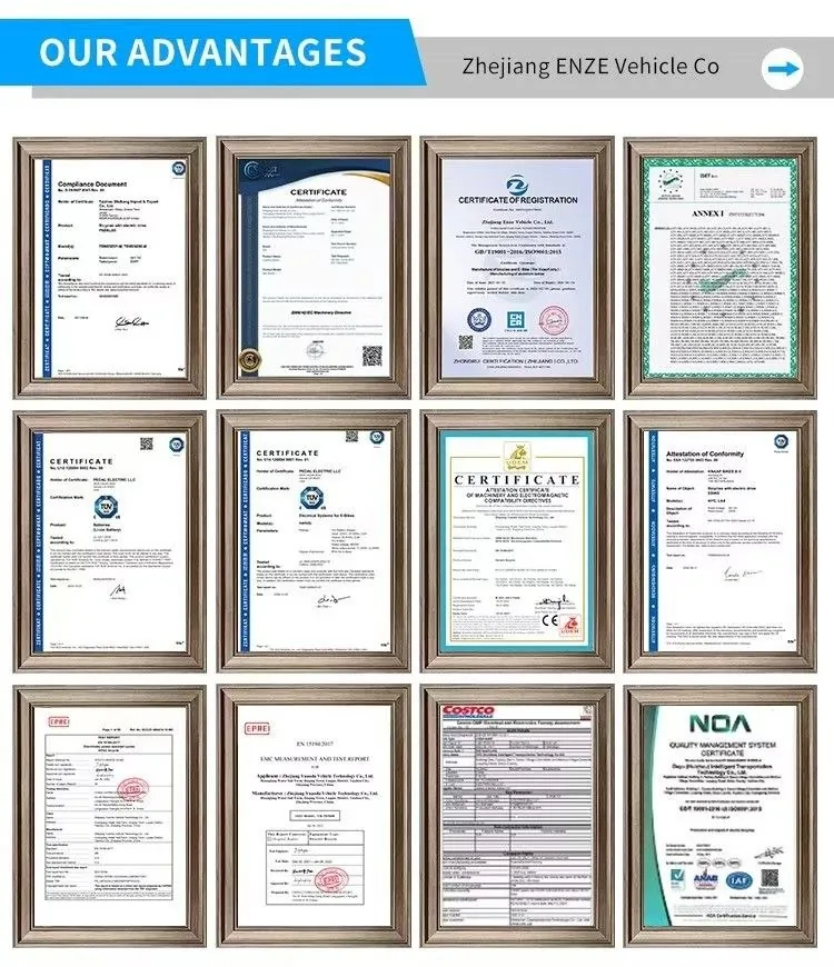 ENZE certification display